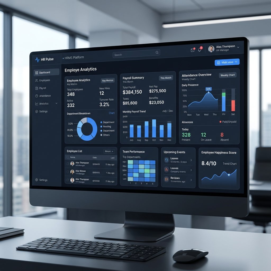 Go Solar Solutions HRMS dashboard